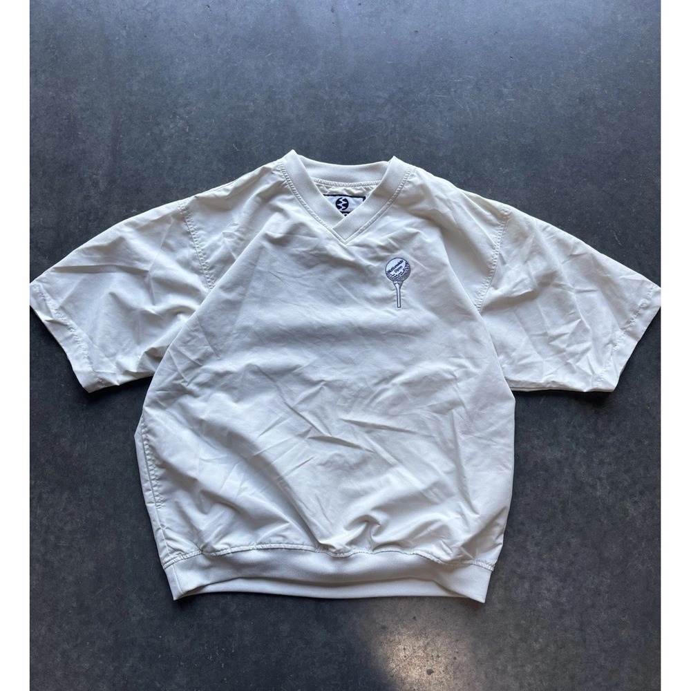 IXSPA Embroidered White Golf Shirt Men's Size Large